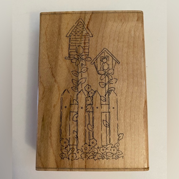 JRL Design U155 Birdhouse Garden rubber stamp - Picture 1 of 7